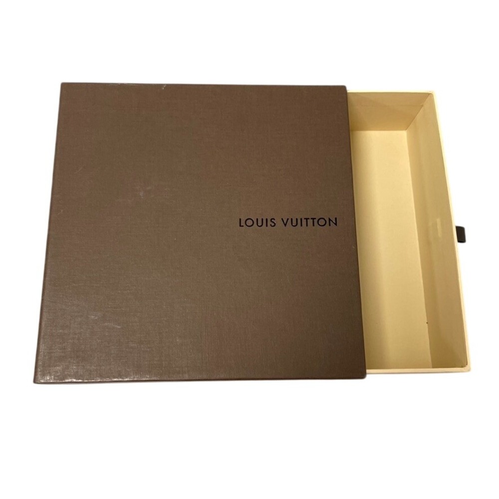 Louis Vuitton Gift Box Brown Logo Drawer Style Empty Storage 6.5x7.75x2.25